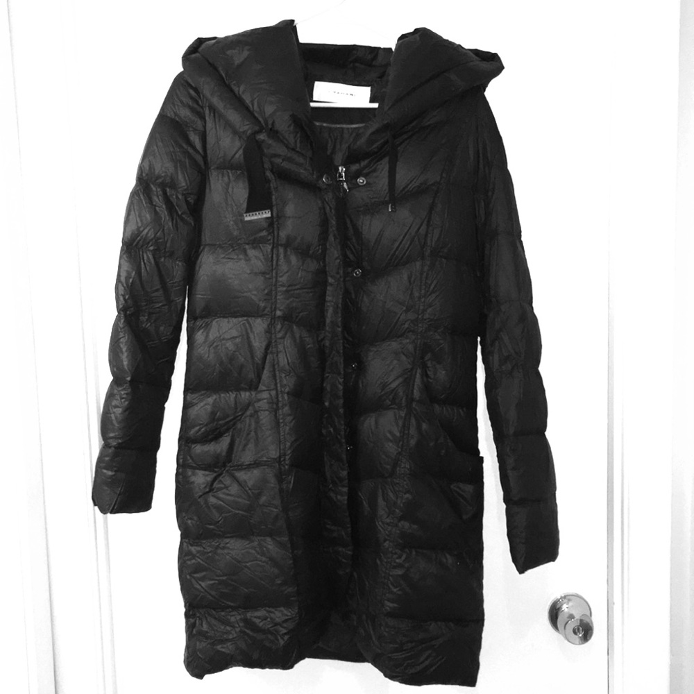 T Tahari Long Down Coat
